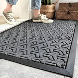 Entryway Door Mat Dirt-Trapping Fibers & Non-Slip Backing