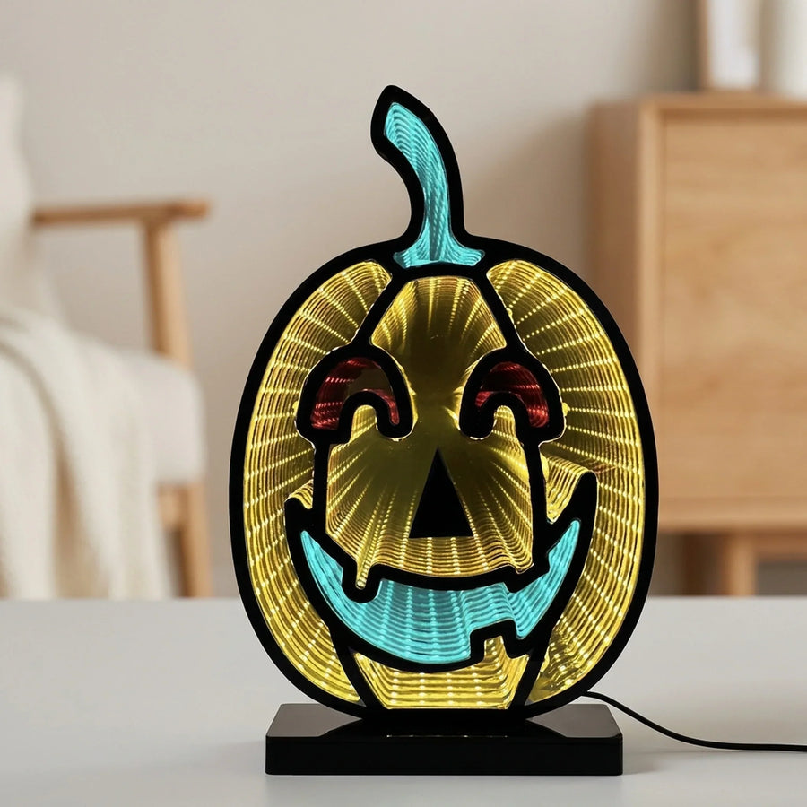 Halloween Light Pumpkin Demon Infinity Battery Powered