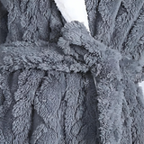 Hooded Bathrobe Plush Super Absorbent Windproof