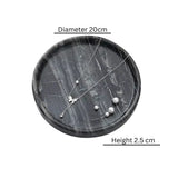 Jewelry Tray Round Marble Durable & Easy-to-Clean