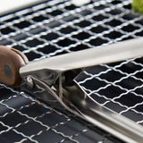 Kitchen Tongs Stainless Steel Wood Handle Set of 2