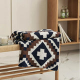 Knit Throw Blanket Premium Cotton Jacquard 51 x 63