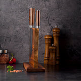 Magnetic Knife Holder Double-Sided Solid Wood Holds 12 Knives