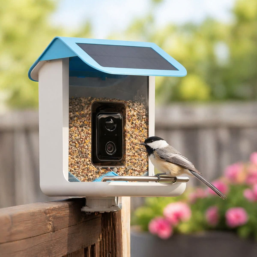 Outdoor Bird Feeder Camera Solar-Powered AI Bird ID