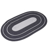 Oval Rug Microfiber Non-Slip Machine Washable