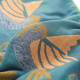 Pillowcase Cotton Gauze Bird & Floral 20 x 30