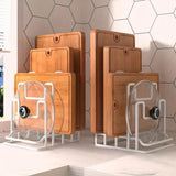 Pot Lid & Board Rack Tiered Metal Space-Saving