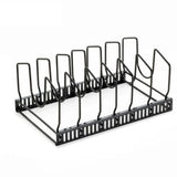 Pot Lid & Utensil Rack Adjustable Slots Durable Iron