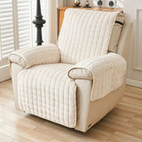 Recliner Cover Quilted Microfiber Non-Slip Side Pocket