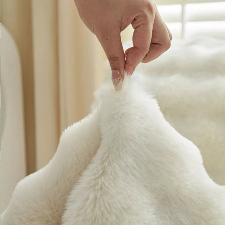 Recliner Sofa Cover Plush Faux Fur Non-Slip & Machine Washable