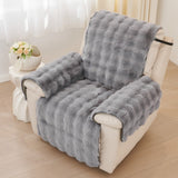 Recliner Sofa Cover Plush Faux Fur Non-Slip & Machine Washable