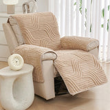 Recliner Sofa Cover Thick Plush Anti-Slip Machine Washable