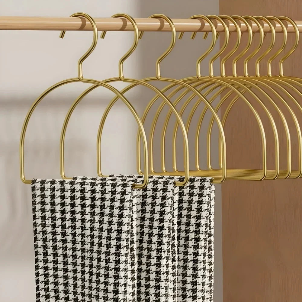Scarf & Accessory Hanger Curved Polished Aluminum Moisture-Resistant