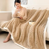 Sherpa Throw Blanket Carved Velvet Reversible Machine Washable