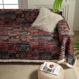 Sofa Cover Boho Moroccan Cotton Blend Anti-Scratch