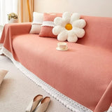 Sofa Cover Chenille Lace Edge Non-Slip & Machine Washable