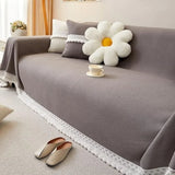 Sofa Cover Chenille Lace Edge Non-Slip & Machine Washable