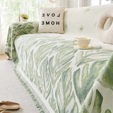 Sofa Cover Chenille Leaf Pattern Non-Slip Machine Washable