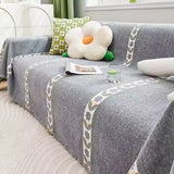 Sofa Cover Chenille Leaf Pattern Non-Slip & Machine Washable