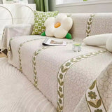 Sofa Cover Chenille Leaf Pattern Non-Slip & Machine Washable