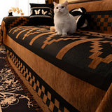 Sofa Cover Chenille Microfiber Blend Tribal Pattern Machine Washable
