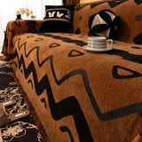 Sofa Cover Chenille Microfiber Blend Tribal Pattern Machine Washable