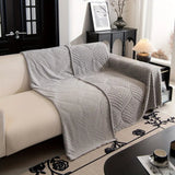 Sofa Cover Herringbone Fleece Cotton Blend Machine Washable