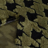 Sofa Cover Houndstooth Plush Microfiber Non-Slip Backing & Machine Washable