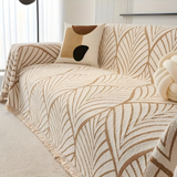 Sofa Cover Maple Leaf Microfiber Chenille Non-Slip Backing
