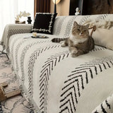 Sofa Cover Microfiber Chevron Geometric Print Machine Washable