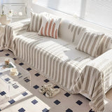 Sofa Cover Microfiber Leaf Pattern & Fringed Edge