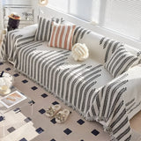 Sofa Cover Microfiber Leaf Pattern & Fringed Edge