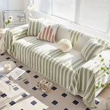 Sofa Cover Microfiber Leaf Pattern & Fringed Edge