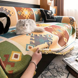 Sofa Cover Modern Geometric Microfiber Anti-Slip