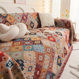 Sofa Cover Mosaic Pattern Microfiber & Machine Washable