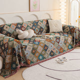 Sofa Cover Mosaic Pattern Microfiber & Machine Washable