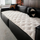 Sofa Cover Plush Button-Tufted Microfiber