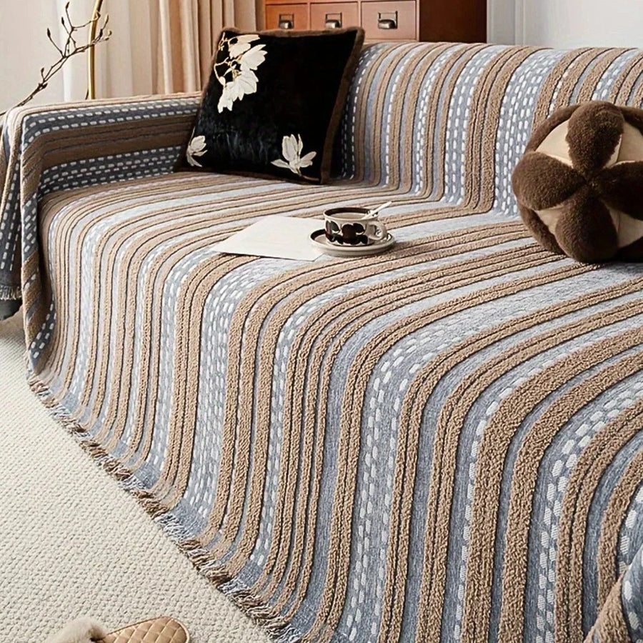 Sofa Cover Plush Microfiber Non-Slip & Pet-Friendly