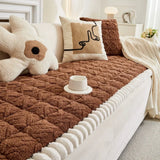Sofa Cover Plush Quilted Microfiber Anti-Slip & Machine Washable