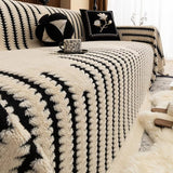 Sofa Cover Plush Tufted Microfiber Non-Slip Backing & Machine Washable