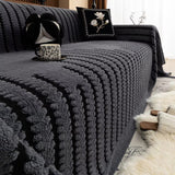 Sofa Cover Plush Tufted Microfiber Non-Slip Backing & Machine Washable
