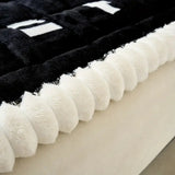Sofa Cover Quilted Microfiber Blend Ruffled Edge