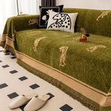 Sofa Cover Reversible Chenille Tiger Print Machine Washable