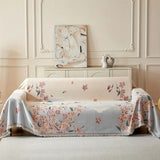 Sofa Cover Reversible Floral Jacquard Cotton-Microfiber Machine-Washable