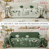 Sofa Cover Reversible Floral Microfiber Pet Resistant