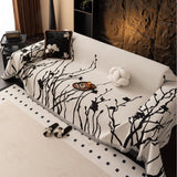 Sofa Cover Soft Chenille Branch Pattern Machine Washable