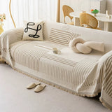 Sofa Cover Thick Chenille Snowflake Design Machine Washable