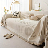Sofa Cover Thick Chenille Snowflake Design Machine Washable
