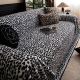 Sofa Cover Thick Plush Microfiber Leopard Print