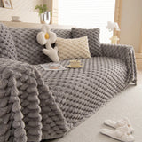 Sofa Cover Tufted Bubble Knit Microfiber Machine Washable